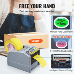 VEVOR AUTOMATIC TAPE DISPENSER ADHESIVE ELECTRIC TAPE CUTTER PACKAGING MACHINE T
