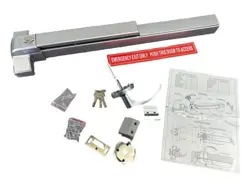 DOOR PUSH BAR PANIC EXIT DEVICE W HANDLE HEAVY DUTY LATCH EMERGENCY *SCRATCHED