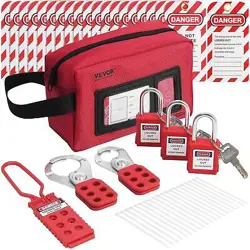 VEVOR ELECTRICAL LOCKOUT TAGOUT KIT, 26 PCS SAFETY LOTO KIT