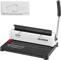 VEVOR COIL BINDING MACHINE, MANUAL BOOK MAKER 34-HOLES BINDING 120 SHEETS