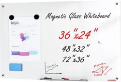 VEVOR MAGNETIC GLASS WHITEBOARD, DRY ERASE BOARD 36