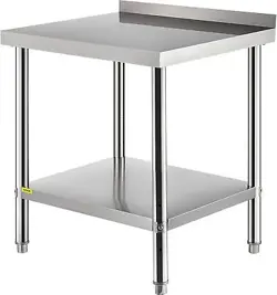 VEVOR STAINLESS STEEL PREP TABLE, 30 X 24 X 35 INCH, 440LBS LOAD CAPACITY METAL