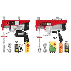 VEVOR ELECTRIC HOIST CRANE WINCH 440-2200 LBS 328' WIRELESS & 14' WIRED REMOTE