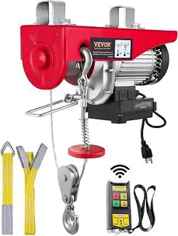 VEVOR 1320LBS WIRELESS ELECTRIC HOIST, 1150W 110V ELECTRIC STEEL WIRE WINCH