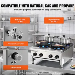 VEVOR COMMERCIAL GAS RANGE STOVE 4 BURNERS COUNTERTOP COOKING HOT PLATE KITCHEN