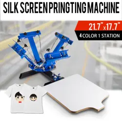 4 COLOR 1 STATION SILK SCREEN PRINTING MACHINE EQUIPMENT T-SHIRT PRESS PRINTER