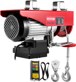 VEVOR ELECTRIC HOIST 1800LBS WITH WIRELESS REMOTE CONTROL & SINGLE/DOUBLE SLINGS