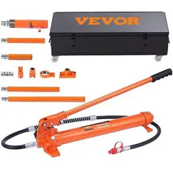 VEVOR 20 TON PORTA POWER KIT, PORTABLE HYDRAULIC JACK WITH 4.6 FT/1.4 M OIL HOSE