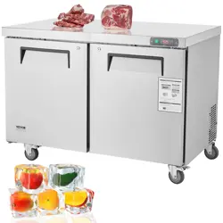 VEVOR 12.9 CU.FT REFRIGERATOR UNDERCOUNTER WORKTOP REACH IN FREEZER PREP TABLE