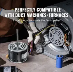 1/3 HP FURNACE BLOWER MOTOR 110-120V 4.4A 1075RPM 4 SPEEDS 48 FRAME 1 PHASE