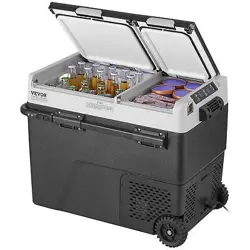 VEVOR PORTABLE CAR REFRIGERATOR DUAL ZONE PORTABLE FREEZER,