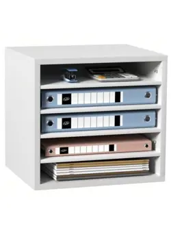 VEVOR LITERATURE ORGANIZERS, 5 COMPARTMENTS OFFICE MAILBOX WITH  SHELVES