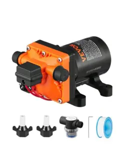 VEVOR WATER DIAPHRAGM PUMP, 12V DC, 3.5 GPM FLOW, 55 PSI RATED PRESSURE (