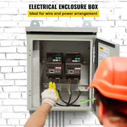 VEVOR ELECTRICAL ENCLOSURE, 16X16X6IN, TESTED TO UL STANDARDS NEMA 4 OUTDOOR ENC