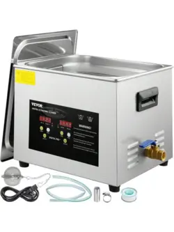VEVOR 15L PROFESSIONAL LAB ULTRASONIC CLEANER，200W HEATER,120W ULTRASONIC