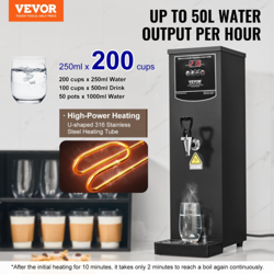 VEVOR 15L COMMERCIAL WATER BOILER ELECTRIC HOT WATER DISPENSER STAINLESS STEEL