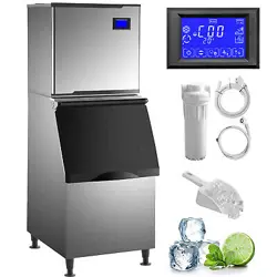 VEVOR 360-440LBS/24H COMMERCIAL ICE MAKER SPLIT ICE CUBE MACHINE 195/234PCS