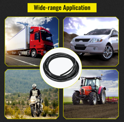 HYDRAULIC HOSE 50 FEET RUBBER HYDRAULIC HOSES WITH 2 HIGH-TENSILE STEEL W