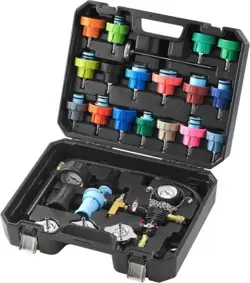 VEVOR 28 PCS UNIVERSAL RADIATOR PRESSURE TESTER KIT COOLANT PRESSURE TESTER KIT