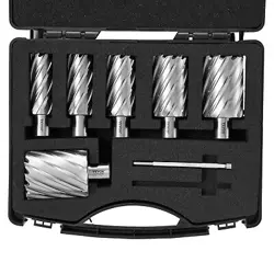 VEVOR ANNULAR CUTTER SET HSS MAGNETIC DRILL BITS 6 PCS WELDON SHANK 2