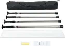 VEVOR DUST BARRIER POLES, 12 FT POLES WITH 4 TELESCOPING POLES, CARRY BAG,