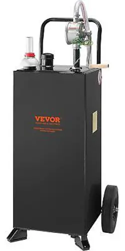 VEVOR 30 GALLON GAS CADDY, FUEL STORAGE TANK WITH WHEELS, PORTABLE FUEL CADDY