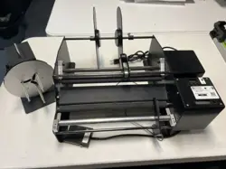 DISPENSA-MATIC LABEL DISPENSER 16-II PLUS VEVOR EXTERNAL REWINDER MODEL R-7 