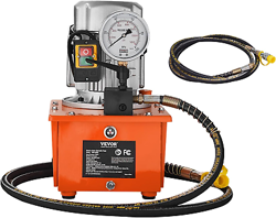 VEVOR ELECTRIC HYDRAULIC PUMP, 10000 PSI 750W 110V, 488 IN/8L CAPACITY, SINGLE