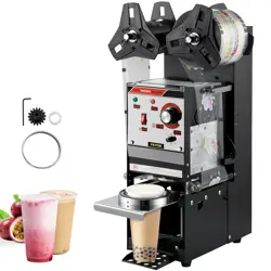 VEVOR SEMI-AUTOMATIC CUP SEALING MACHINE, 300-500 CUP/H TEA CUP SEALER MACHINE,