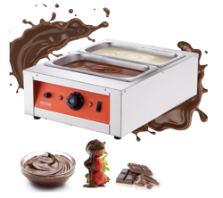 VEVOR CHOCOLATE TEMPERING MACHINE CHOCOLATE MELTING POT 9 LBS 2 TANKS, FREE SHIP