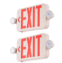 VEVOR LED EXIT SIGN WITH EMERGENCY LIGHTS PACK OF 2 PIECES