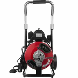 100FT ELECTRIC SEWER SNAKE DRAIN AUGER CLEANER CLEANING MACHINE W/CUTTERS,GLOVES