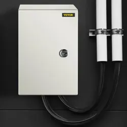 VEVOR NEMA STEEL ENCLOSURE ,12 X 8 X 6'' NEMA 4X STEEL ELECTRICAL BOX, IP66 WATE