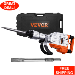 DEMOLITION JACK HAMMER CONCRETE BREAKER 3500W ELECTRIC 2 CHISEL BITS HEAVY DUTY