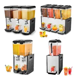 VEVOR COMMERCIAL BEVERAGE DISPENSER COLD JUICE ICE DRINK DISPENSER 1/2/3/4 TANKS