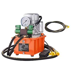VEVOR ELECTRIC HYDRAULIC PUMP DOUBLE ACTING OIL PUMP 10000PSI 8L SOLENOID VALVE,