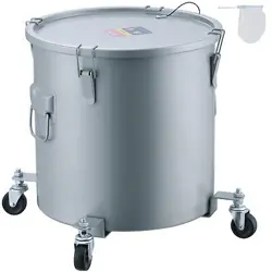 VEVOR FRYER GREASE BUCKET OIL DISPOSAL CADDY 10 GAL WITH CASTERS & FILTER BAG
