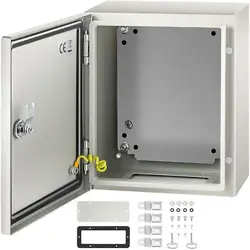 VEVOR NEMA STEEL ENCLOSURE, 12 X 10 X 6'' NEMA 4X STEEL ELECTRICAL BOX, IP66 WAT