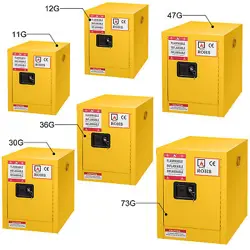 SAFETY CABINET FOR FLAMMABLE LIQUIDS SINGLE DOOR MANUAL CLOSE HAZARDOUS STORAGE