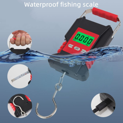 PORTABLE RECHARGEABLE 50 KG / 100 LB HEAVY DUTY WATERPROOF FISH SCALE DIGITAL HA