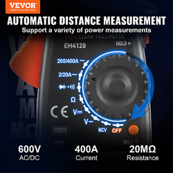 VEVOR DIGITAL CLAMP METER MULTIMETER - TRUE RMS AC DC VOLT AMP NCV MEASUREMENT