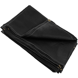 VEVOR 6 X 10 FT WELDING BLANKET BLACK FIBERGLASS BLANKET PORTABLE FIBERGLASS