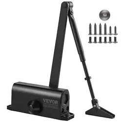 VEVOR 100LBS COMMERCIAL DOOR CLOSER HEAVY DUTY RESIDENTIAL HYDRAULIC AUTO BLACK