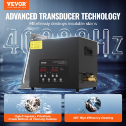 VEVOR 10L ULTRASONIC CLEANER WITH HEATER AND TIMER, 240W STAINLESS STEEL ULTRASO