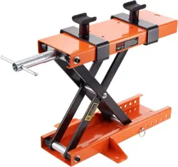 VEVOR MOTORCYCLE LIFT, 1100 LBS MOTORCYCLE CENTER SCISSOR LIFT JACK WITH SADDLE
