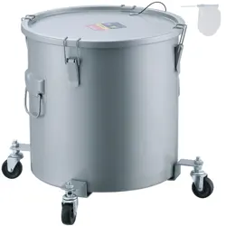 VEVOR FRYER GREASE BUCKET, 10 GAL OIL DISPOSAL CADDY WITH CASTER BASE, CARBON ST