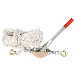 ROPE PULLER COME ALONG WINCH 3/4 TON 1653LB CAPACITY 100' OF 0.6