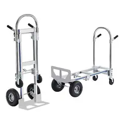 VEVOR ALUMINUM HAND TRUCK, 2 IN 1, 800 LBS LOAD CAPACITY, HEAVY DUTY INDUSTRIAL