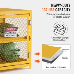 VEVOR 4X33LB HORIZONTAL CYLINDER STORAGE CABINET CAPACITY PROPANE STORAGE CAGES