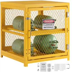 VEVOR 4X33LB HORIZONTAL CYLINDER STORAGE CABINETS CAPACITY PROPANE STORAGE CAGE